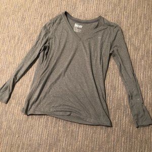 Nike Regular Fit Grey Long Sleeve Shirt